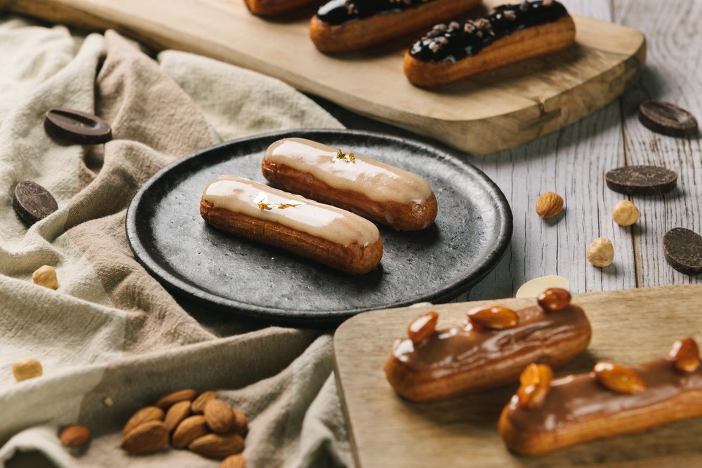 Éclairs de diferentes sabores, rellenos para tus éclairs