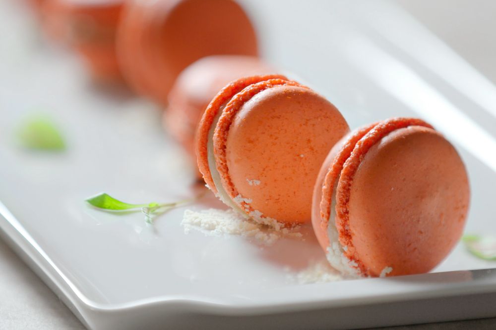 macaron con pimentón de la vera