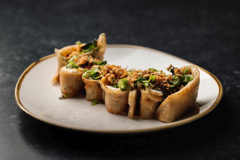 cocina taiwanesa. Rollo de ternera