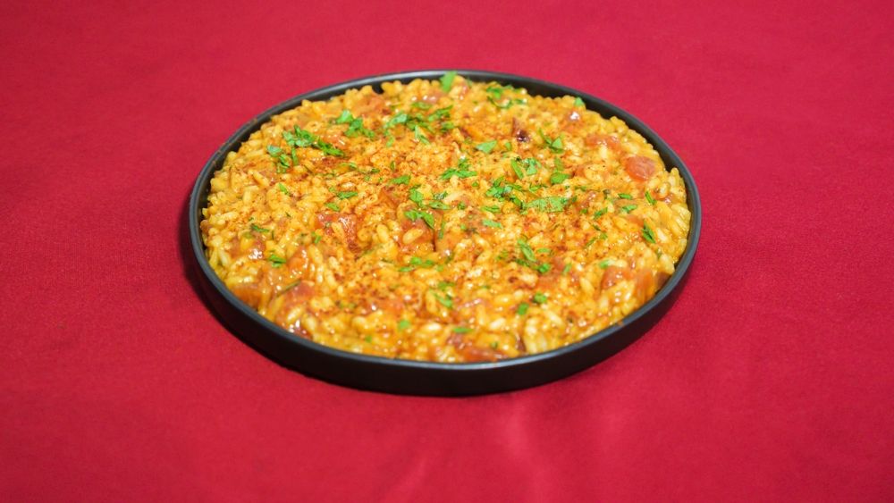 Emplatado del risotto