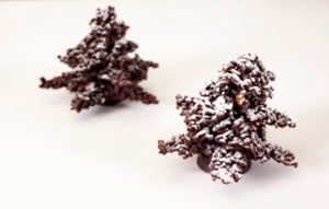 Árbol de navidad: postre saludable con arroz inflado y chocolate