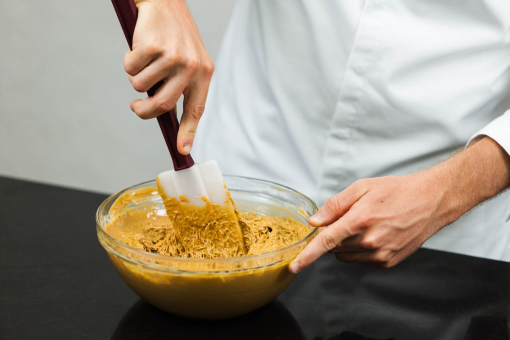 Pistacho con kataifi tostado: el relleno perfecto del chocolate dubai