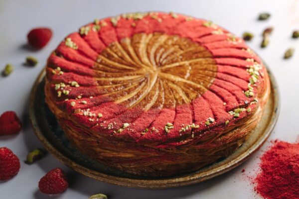 pistacchio and raspberry gellette