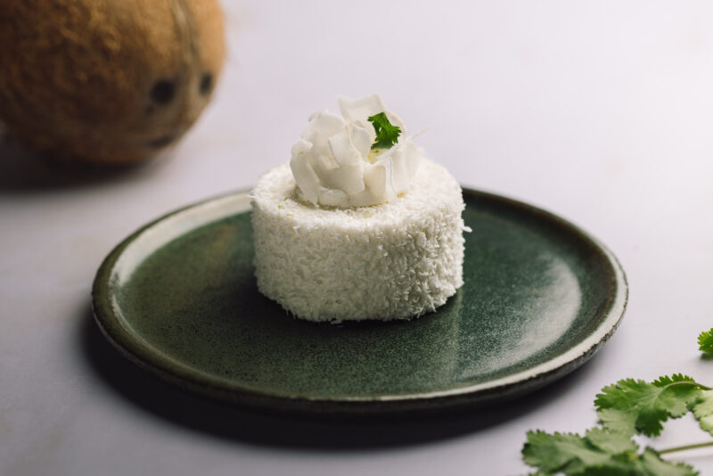 Tarta coco-mango-pasión