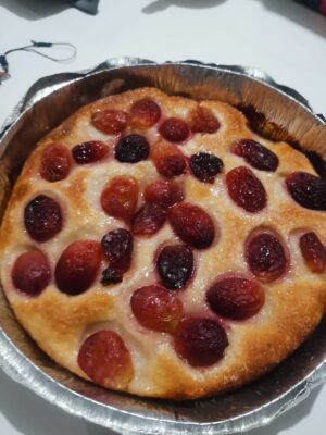 Focaccia con uvas