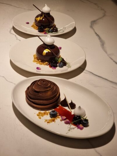 Mohammad Anwar hussain - Gluten-free chocolate mousse with cherry Compote