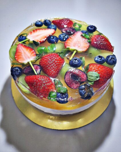 Riyaze Rajah - Cheesecake with fruit jelly