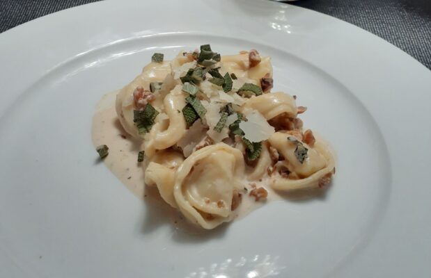 Cheese Tortellini with Brown Butter Walnut Sauce