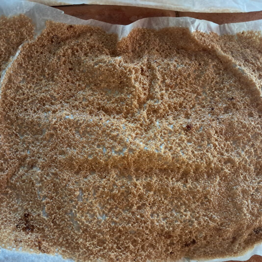 tartar de calamar 11 amaranto deshidratado antes de romper como crumble