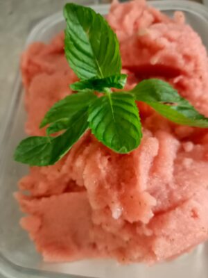 Sandía, hierbabuena y limón