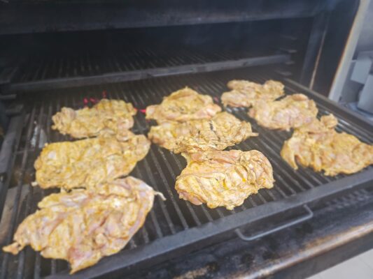 Pollo marinado a la brasa