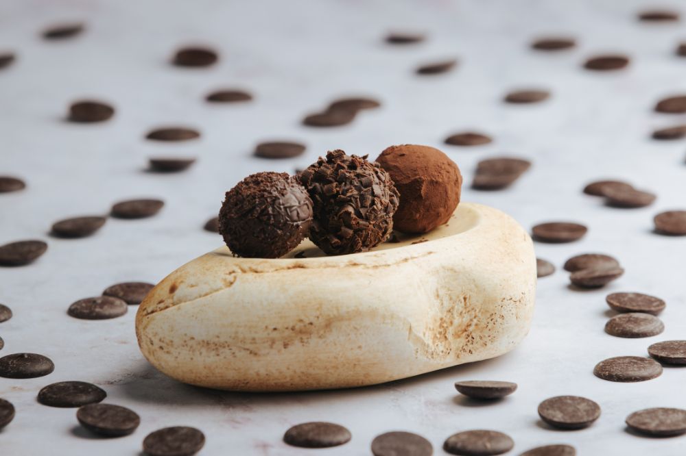 Dark chocolate and coffee truffles