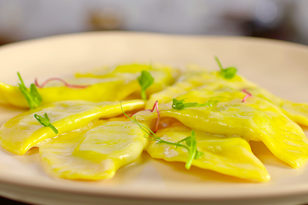 Tortelli de patatas y queso stracchino