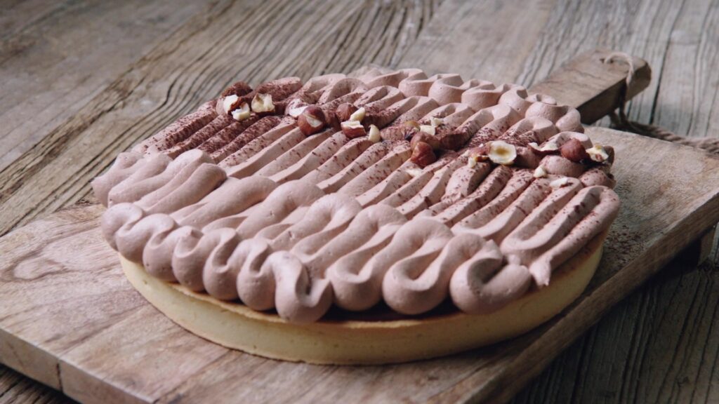 Tarta de chocolate en tres texturas