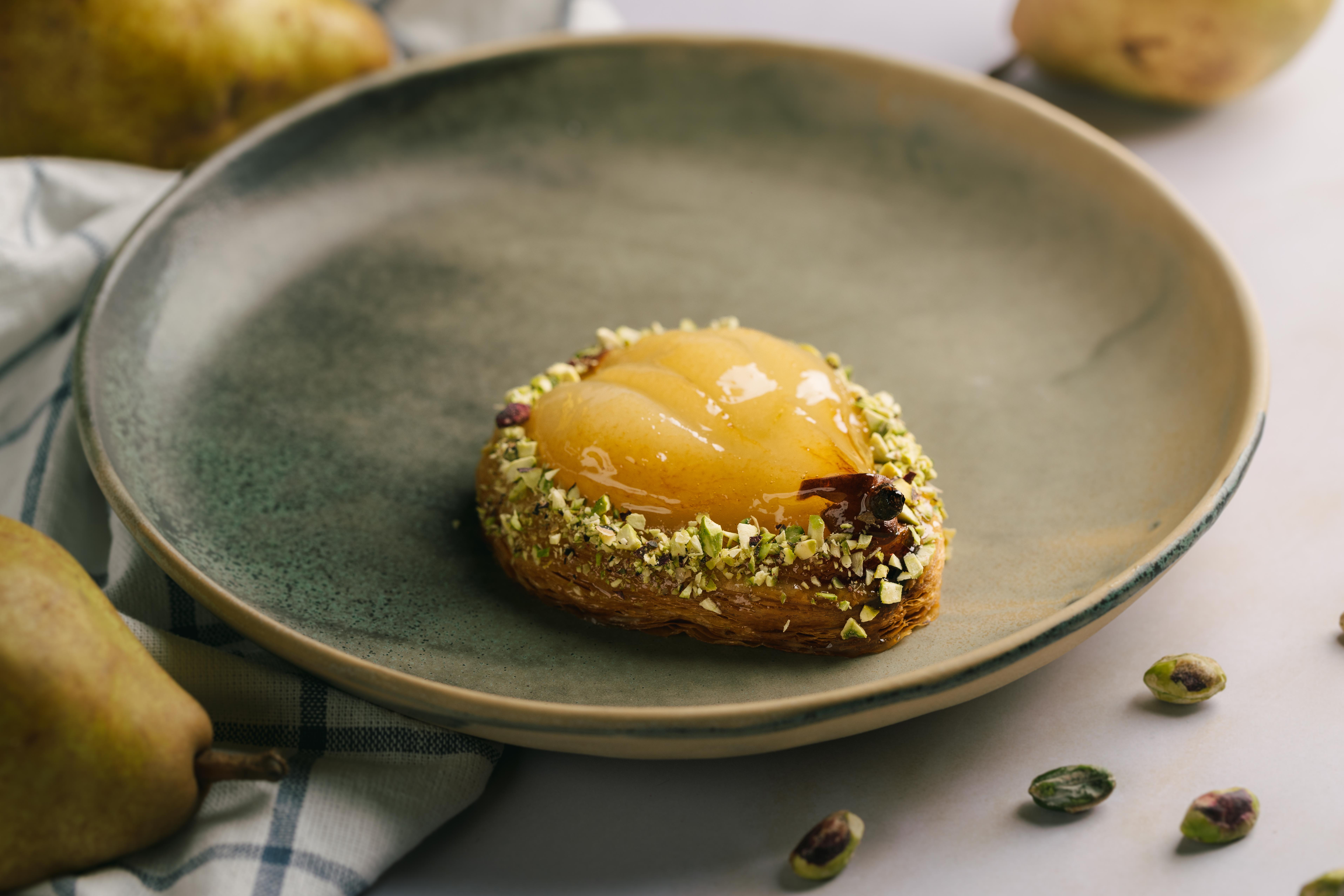 Pear and Pistachio Danish
