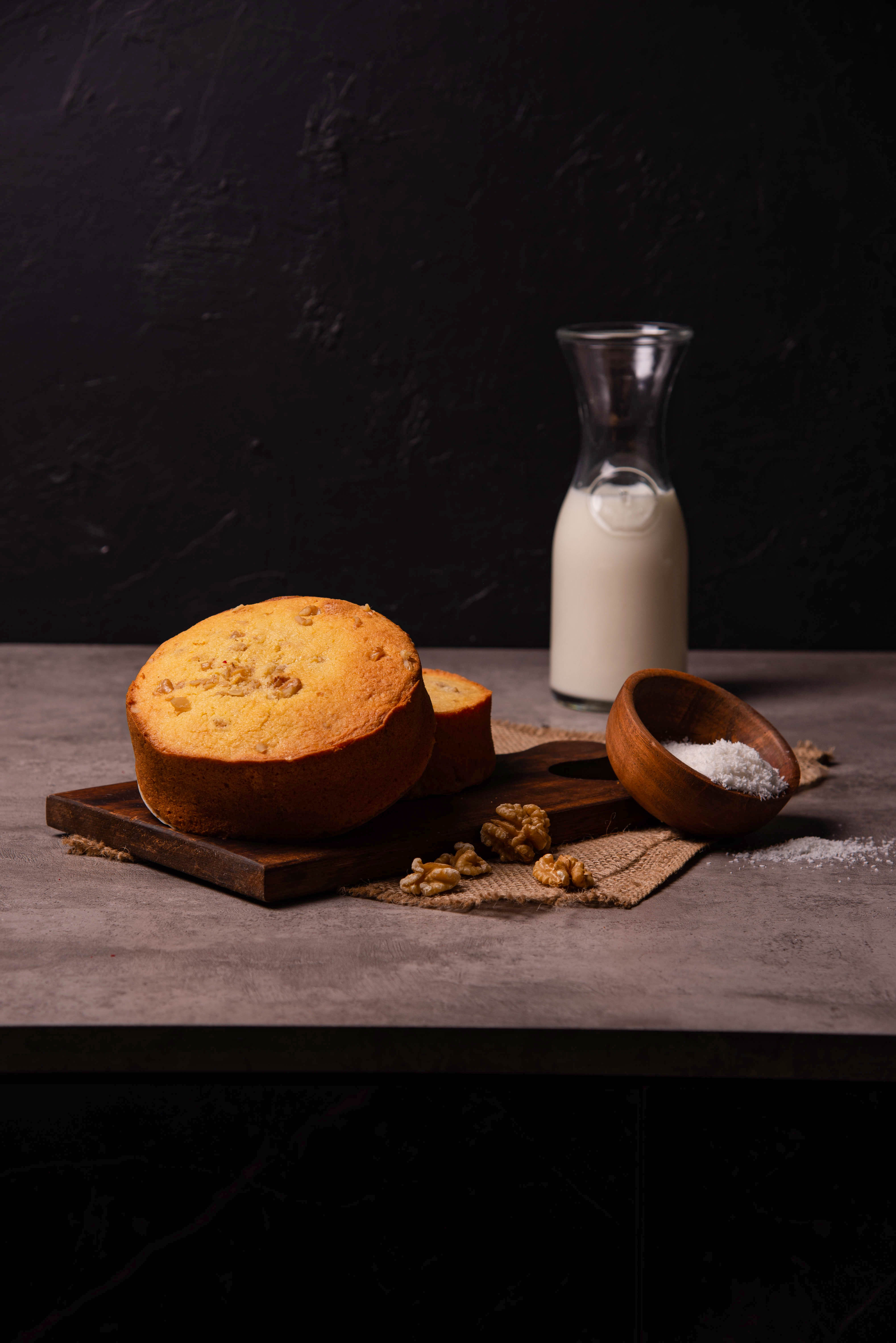 Bizcocho de coco y nuez