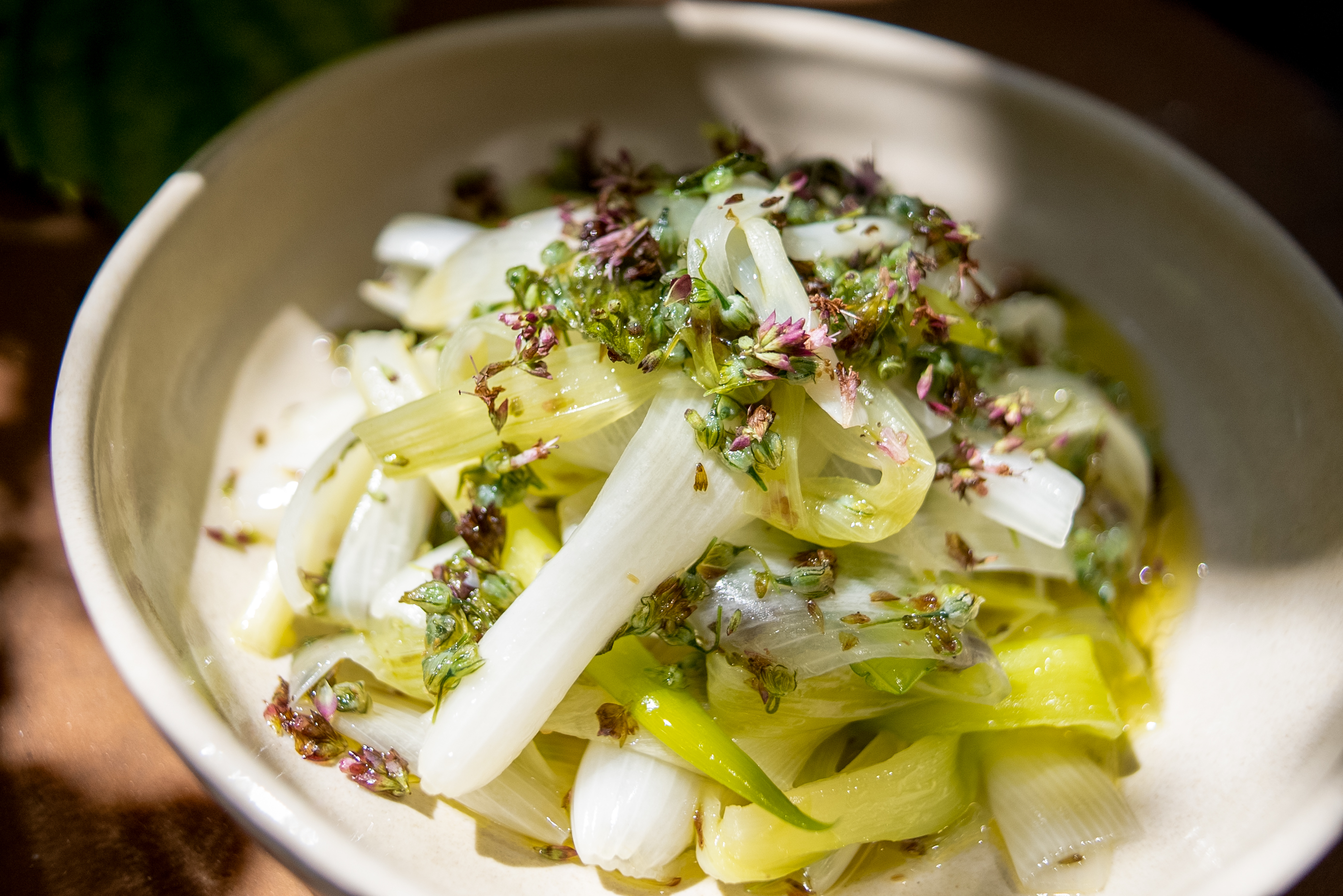 Puerros tiernos guisados