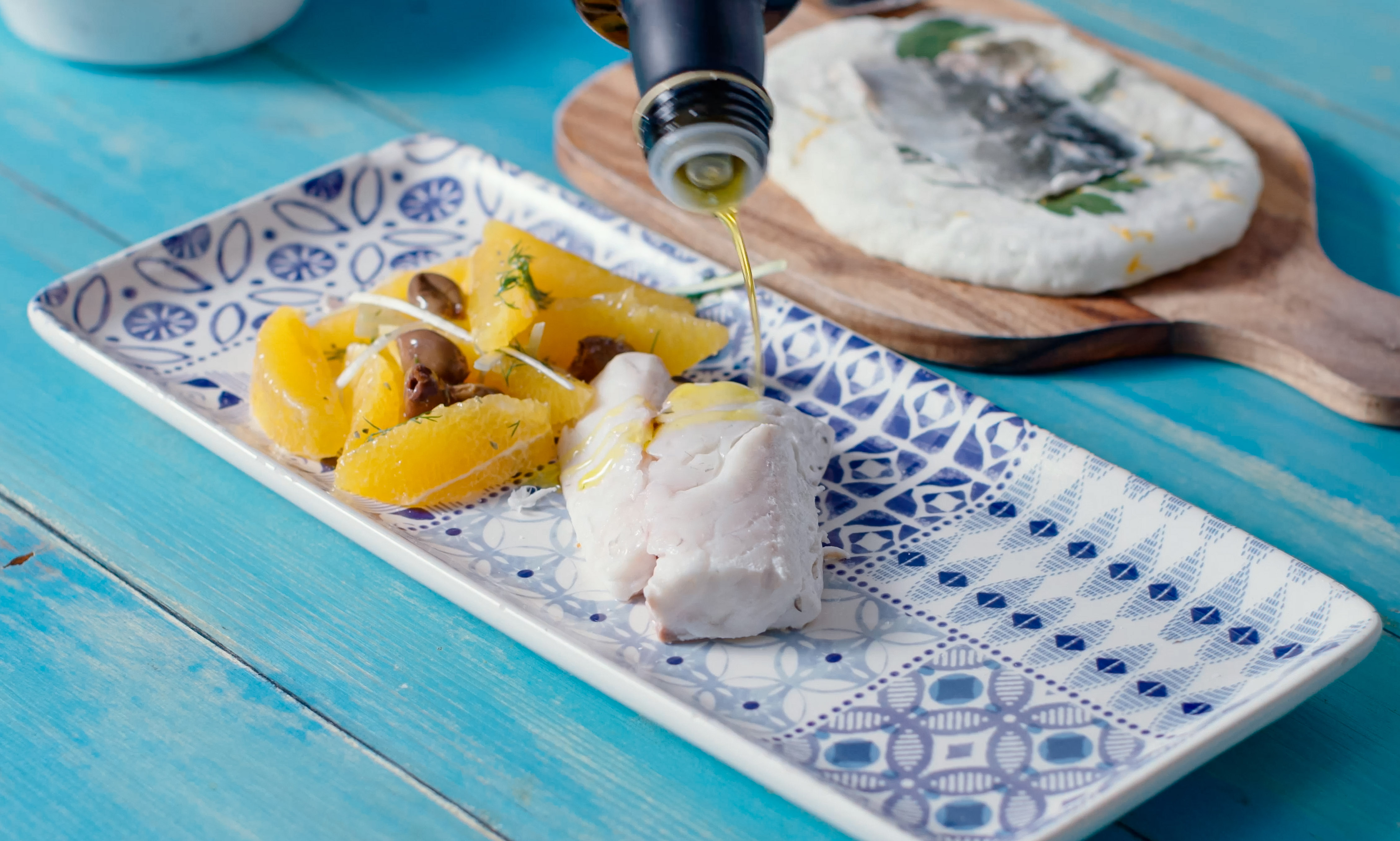 Lubina en costra de sal