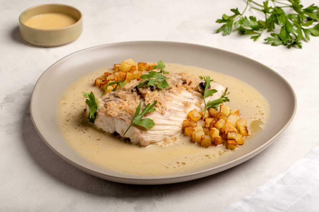Filete de pescado asado