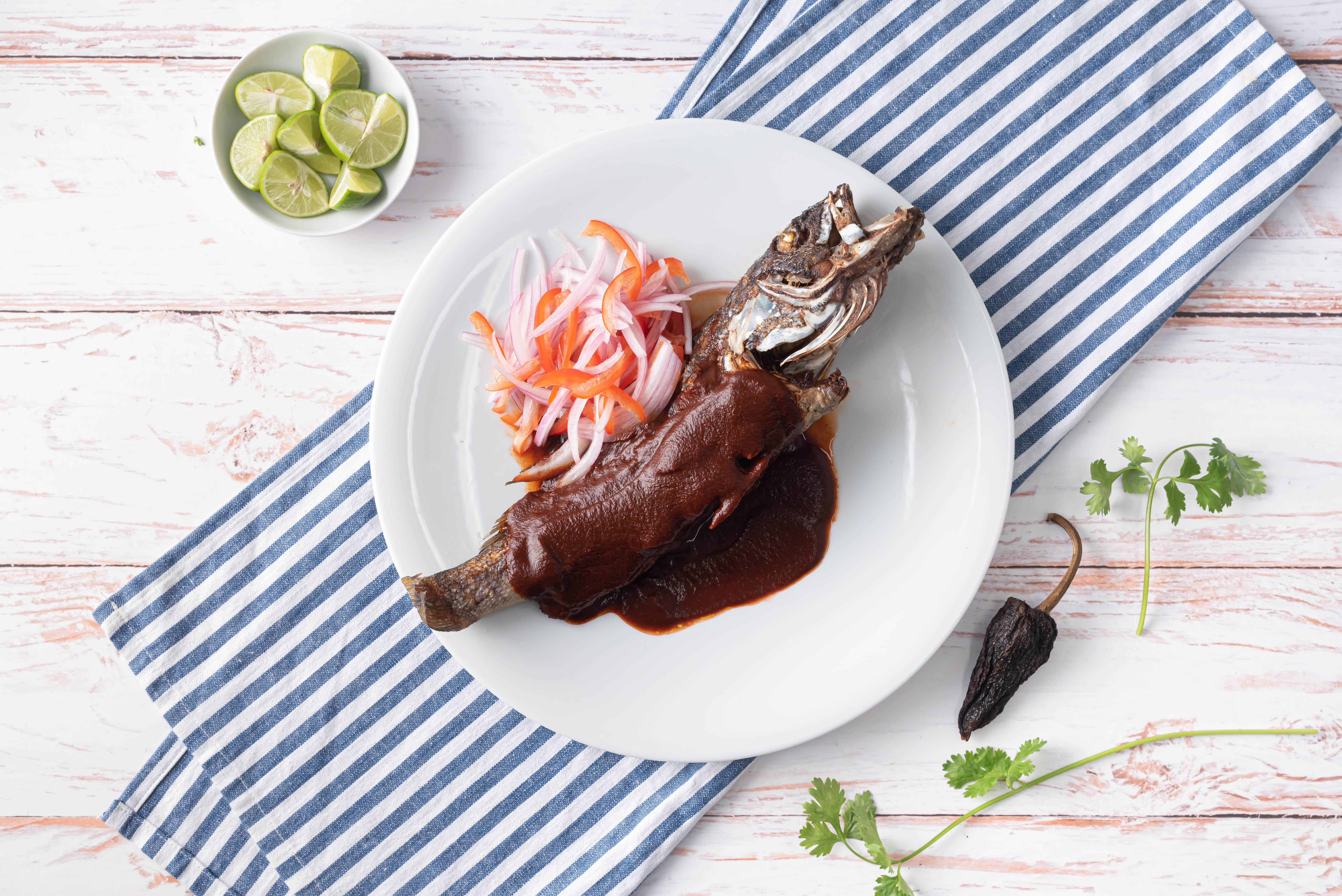 Fried fish with Adobo Madre