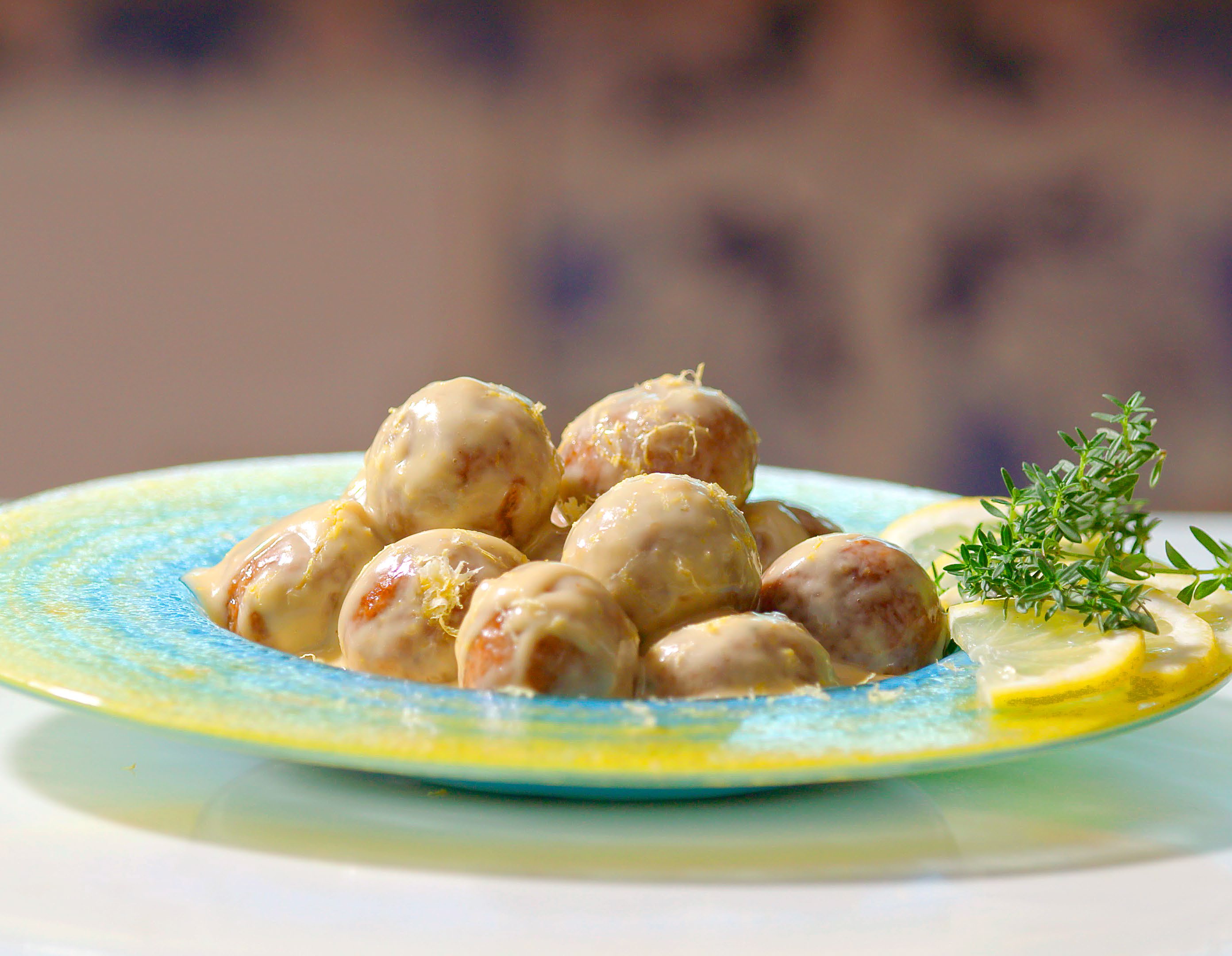 Albóndigas con esencia de limones de Sorrento