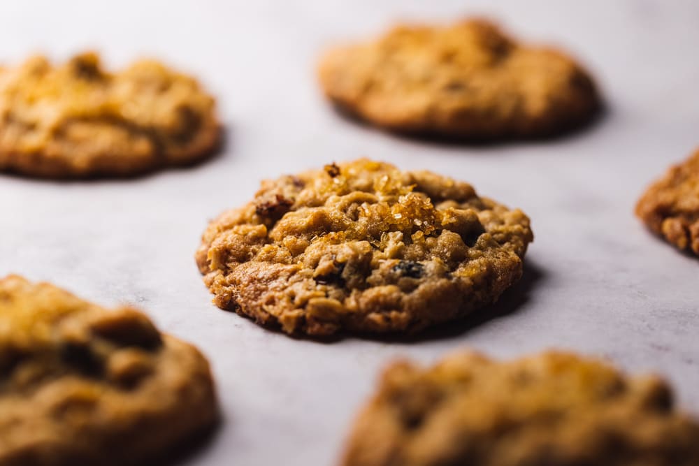 Cookie de chocolate blanco con arándanos y avena
