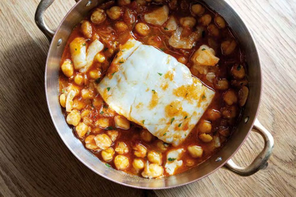 Salt Cod with Chickpeas and Cod Tripe