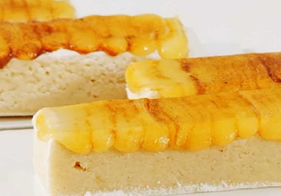 Caramelized egg yolk turron