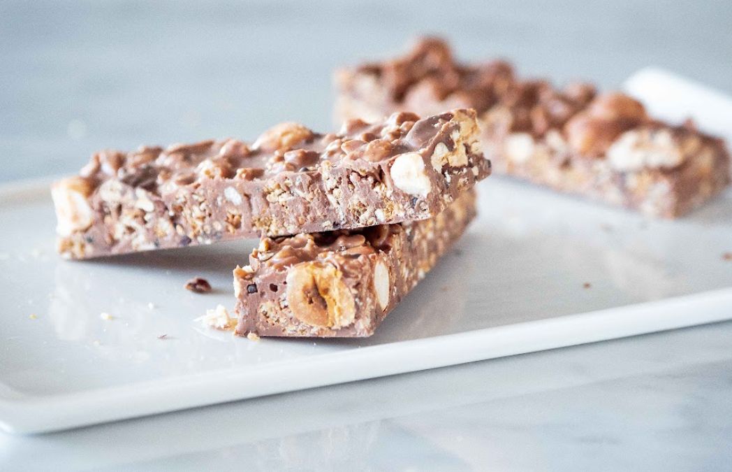 Barritas de cereales y chocolate