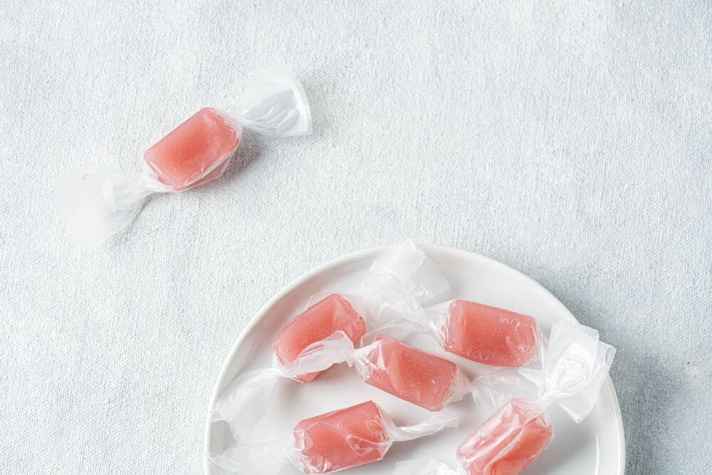 Caramelo masticable de violeta