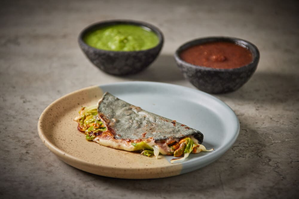 Quesadilla de flor de calabacín