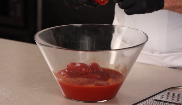 Prepare San Marzano tomatoes for pasta sauce