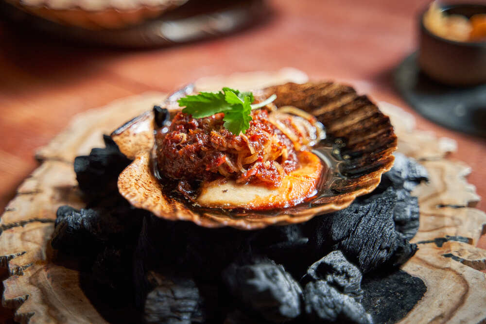 Scallops with XO sauce