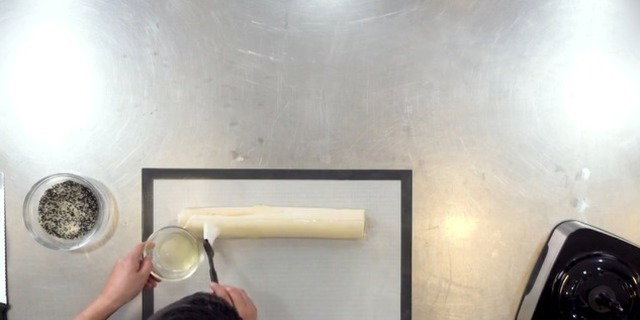 Rellenar rollo de masa hojaldrada