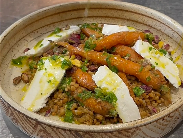 Ensalada templada de lentejas