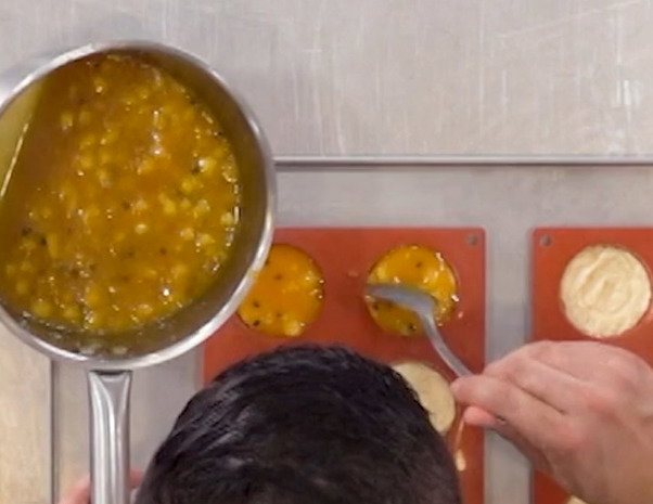Gelificado de mango y fruta de la pasión