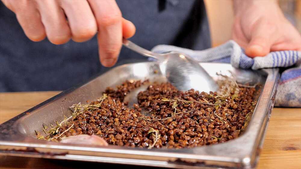 Crispy lentils