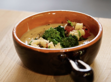 Sopa cremosa de frijoles