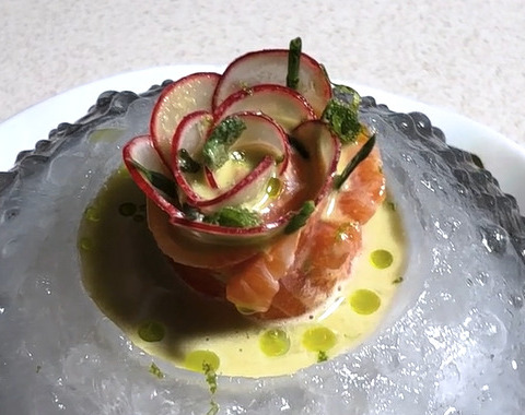 Ceviche de trucha del Pirineo