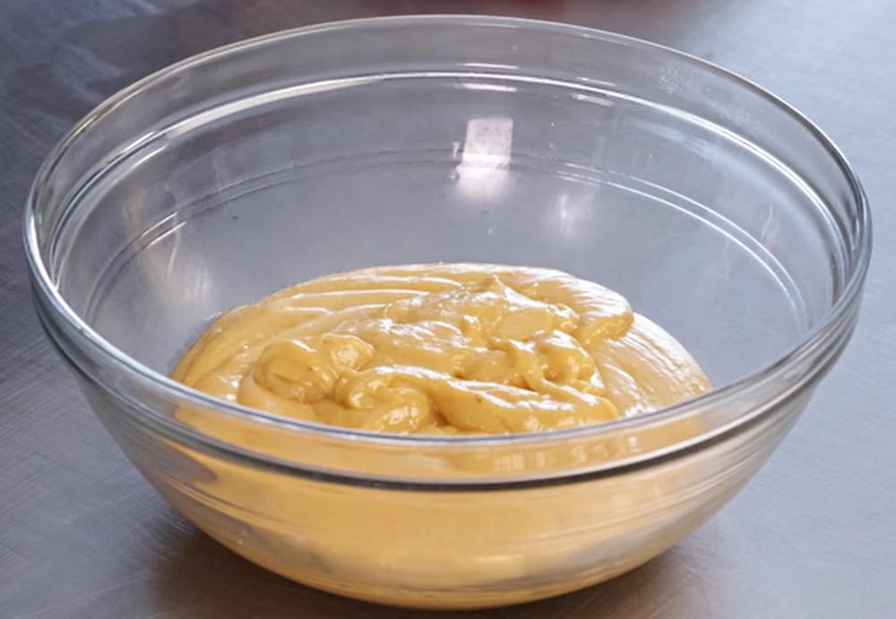Crema pastelera de mango