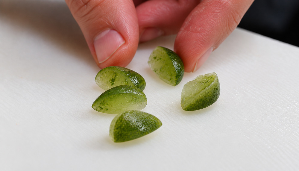 Basil water ice pops